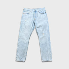 Levi's 501 S Jeans Womens 31x28 Blue Skinny Taper Leg Light Wash Distress Denim Pants