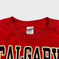 Vintage Y2K Calgary Flames T Shirt Mens XL Red Sportswear NHL Hockey Tee