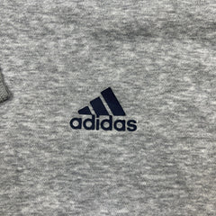 Adidas Hoodie Mens Large Gray Essentials Spell Out Full Zip Hooded Sweater