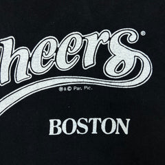 Vintage 90s Cheers Boston TV Show T Shirt Mens XL Black USA Single Stitch Tee