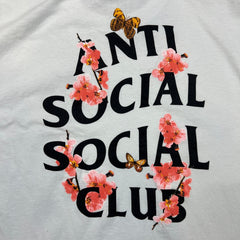 Anti Social Social Club Kochellum T Shirt Mens XL White ASSC Floral Butterfly Tee