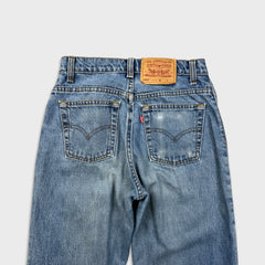 Vintage 90s Levi's 550 Jeans Men 27x32 Blue Relaxed Fit Tapered Leg Medium Wash Pants