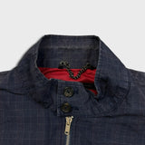 Marc by Marc Jacobs Jacket Mens Medium Blue Full Zip Plaid Windbreaker Bomber