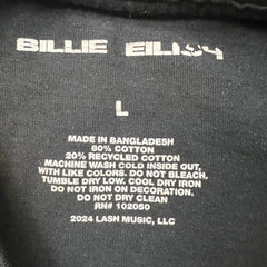 Billie Eilish T Shirt Mens Large Black 3 Photo Logo Portrait Graphic Band Tee