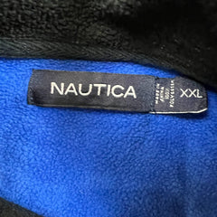 Nautica Fleece Mens 2XL Blue 1/4 Zip Outdoor Pullover Jacket