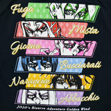 JoJo's Bizarre Adventure Golden Wind Eye Panels T Shirt Mens XL Black Anime Tee