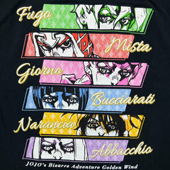 JoJo's Bizarre Adventure Golden Wind Eye Panels T Shirt Mens XL Black Anime Tee