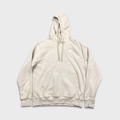 Nike Sportswear Hoodie Mens Medium Beige Swoosh Pullover Hooded Sweater