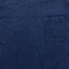 Vintage 90s Blank Pocket T Shirt Mens Large Blue Single Stitched Heavy Faded Tee