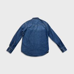 Levi’s Denim Shirt Mens Medium Blue Slim Fit Western Pearl Snap Button Up