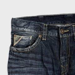 Silver Jeans Co. Zac Mens 33x34 Blue Relaxed Fit Straight Leg Dark Wash Denim Pants