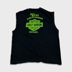 2013 Harley Davidson Sleeveless Mens XL Black Attitude Flame Skull Tank Top