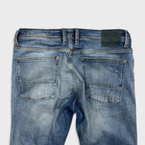 Vintage Y2K Ed Hardy Jeans Mens 34x32 Blue Slim Straight Distressed Dagger Denim Pants