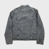 Levi's Denim Jacket Mens Medium Gray Type III Light Wash Western Trucker