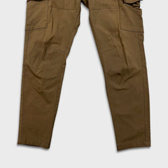 Projek Raw Pants Mens 36x29 Brown Tactical Taper Leg Casual Cargo Trousers