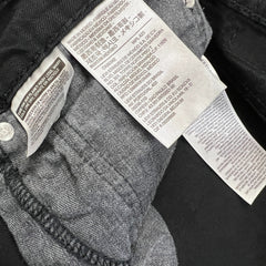 Levi's 512 Jeans Men 34x32 Black Slim Taper Leg Dark Wash Distress Stretch Denim Pants