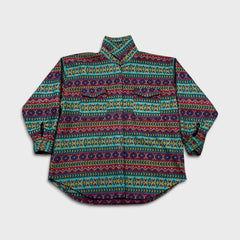 Vintage 90s PK Elliot Sport Fleece Mens Large Aztec USA Button Up Jacket