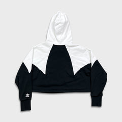 Adidas Originals Hoodie Womens XS Black Cropped Sports Hooded Sweater