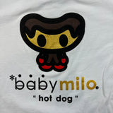 Vintage 2007 Baby Milo Hot Dog T Shirt Mens Medium White BAPE Graphic Short Sleeve Tee