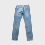 Levi's 501 S Jeans Womens 31x30 Blue Skinny Taper Leg Light Wash Faded Denim Pants