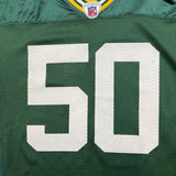 Vinatge Y2K Reebok AJ Hawk Green Bay Packers #50 NFL Jersey Mens Medium Green Football