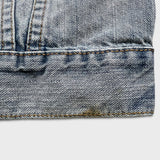 Levi's Vest Jacket Womens Small Blue Light Wash Sleeveless Jean Denim Trucker