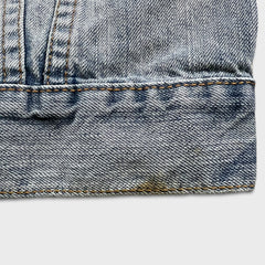 Levi's Vest Jacket Womens Small Blue Light Wash Sleeveless Jean Denim Trucker