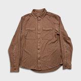 Lululemon Soft Knit Overshirt Mens Large Brown Relaxed Fit Button Up Shirt