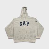 Vintage 90s Gap Fleece Mens Large Gray Spell Out Outdoor Jacket
