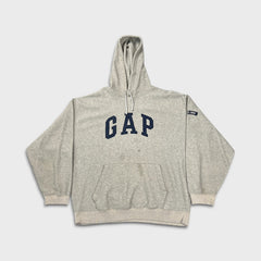 Vintage 90s Gap Fleece Mens Large Gray Spell Out Outdoor Jacket