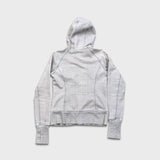 Lululemon Scuba Stretch Hoodie Womens Size 6 Gray Full Zip Dotted Hooded Sweater