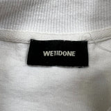 WE11DONE Shirt Mens Small White Spell Out Graphic Long Sleeve Tee