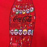 Vintage 1991 Howard Finster Coca Cola T Shirt Mens Medium Red Atlanta Folk Art Tee