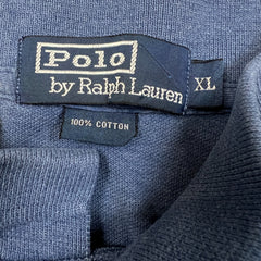Vintage 90s Polo Ralph Lauren Shirt Mens XL Blue Preppy Pony Casual Short Sleeve