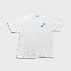 Vintage Y2K Antenna Software Tech T Shirt Mens Large White Distressed Promo Tee