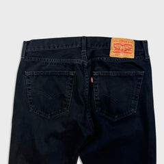 Levi's 501 Jeans Mens 32x32 Black Original Straight Leg Dark Wash Denim Pants