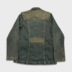 Vintage 90s Garam Debutant Japanese Denim Jacket Mens Medium Blue Sun Faded Trucker