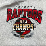 2019 Toronto Raptors NBA Champions Hoodie Mens Large Gray Basketball Hooded Sweater