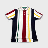 Vintage 90s Chaps Ralph Lauren Golf Polo Shirt Mens Large White Crest Striped