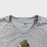 Adidas T Shirt Mens Medium Gray Essentials 3 Stripes Spell Out Short Sleeve Tee