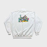 Vintage 90s Humor Design Sweatshirt Mens XL White Gymnastic Sportswear Crewneck