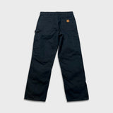 Carhartt B11 Pants Mens 34x32 Black Loose Straight Washed Duck Dungaree Workwear