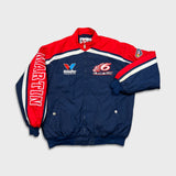 Vintage 90s Chase Authentics Mark Martin NASCAR Jacket Mens Large Blue Valvoline Racing Bomber