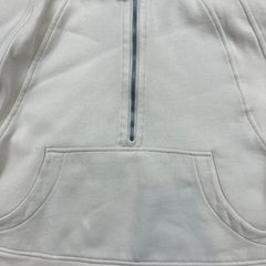 Lululemon Scuba Oversized 1/2 Zip Hoodie Womens Medium White Hooded Sweater