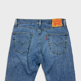 Levi's 505 Jeans Mens 33x30 Blue Regular Fit Straight Leg Light Wash Denim Pants