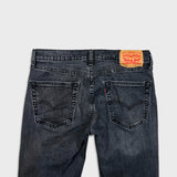 Levi's 514 Jeans Men 31x32 Black Slim Straight Fit Dark Wash Stretch Faded Denim Pants