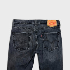 Levi's 514 Jeans Men 31x32 Black Slim Straight Fit Dark Wash Stretch Faded Denim Pants