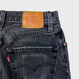 Levi's 501 '90s Style Jeans Womens 24x30 Black Original Fit Straight Dark Wash Denim Pants