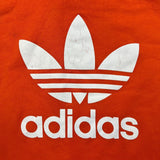 Adidas T Shirt Mens Small Orange Originals Trefoil Spell Out Short Sleeve Tee