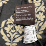 Vintage Y2K Danier Leather Jacket Womens Small Gray Silk Floral Damask Lined Bomber